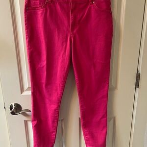 d. jeans Women's Hot Pink Skinny Jeans